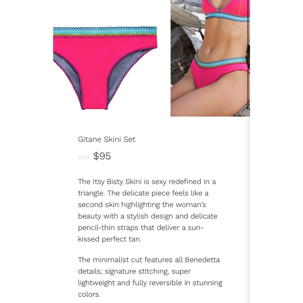 Brand new REVERSIBLE BENEDETTA Swimsuit BOTTOM ONLY (tags on it)